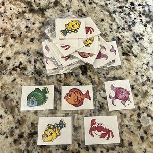 Ocean creature kids fake tattoos